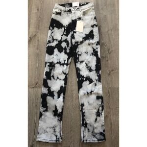 Revice Jeans Uptown Twister High Rise Black & White Straight‎ Leg Women's Sz 27